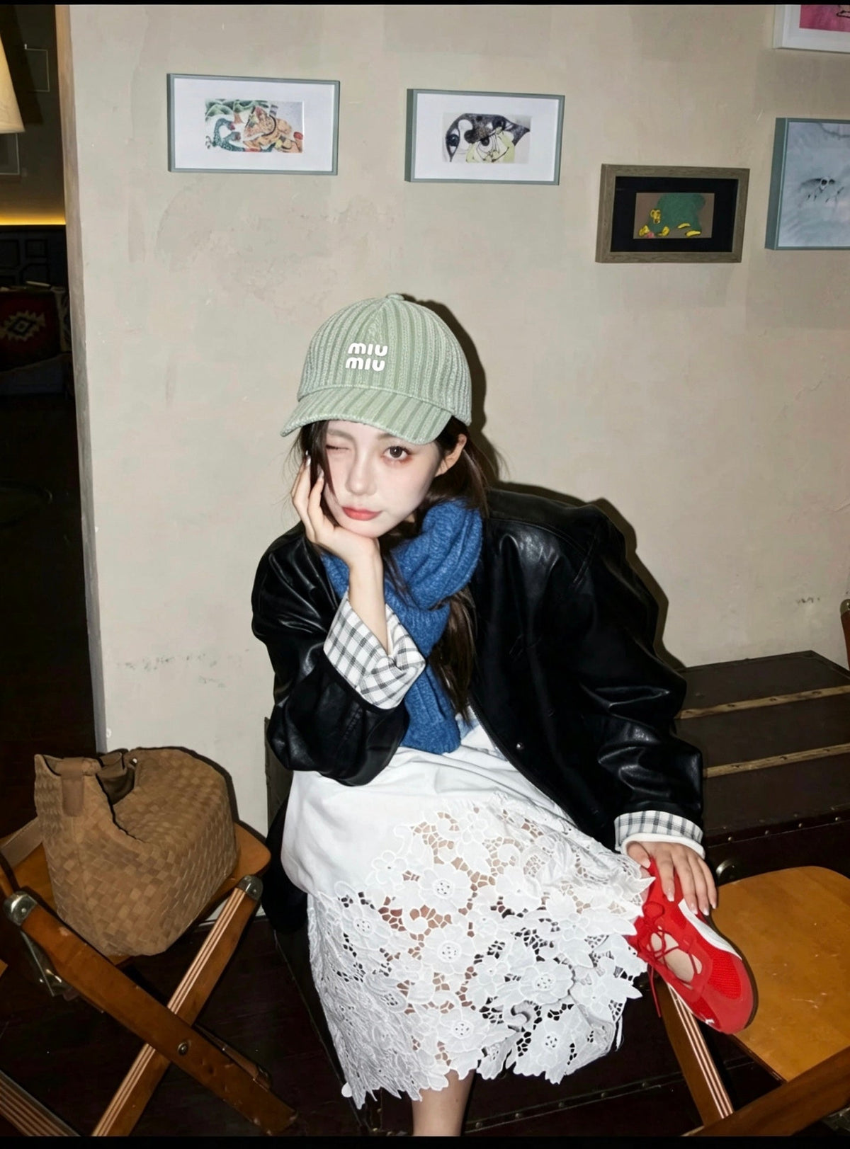 Miu Miu Wool Baseball Cap